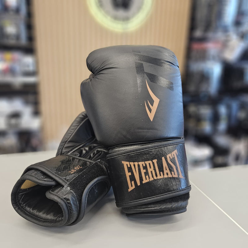 EVERLAST BOXING GLOVES TITAN MUAY THAI LEATHER BLACK
