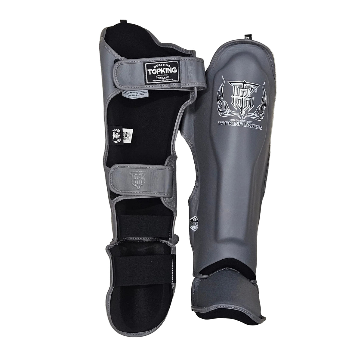 TOP KING SHINGUARDS LEATHER CLASSIC GREY