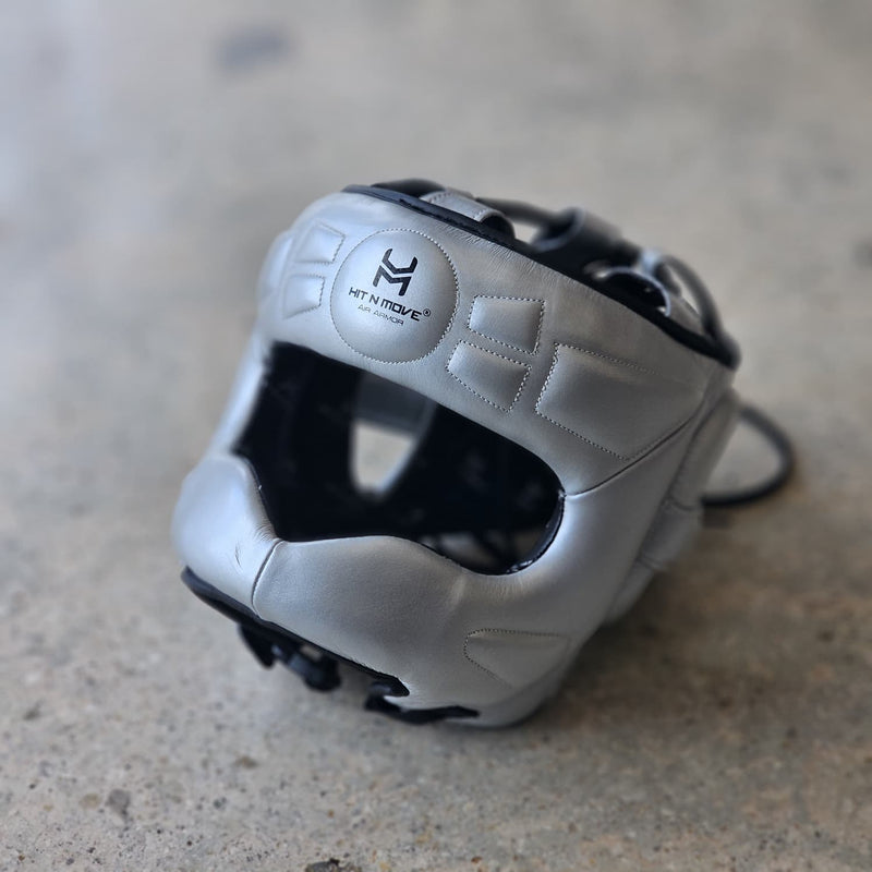HIT N MOVE HEADGEAR FACE SAVER VISION SILVER