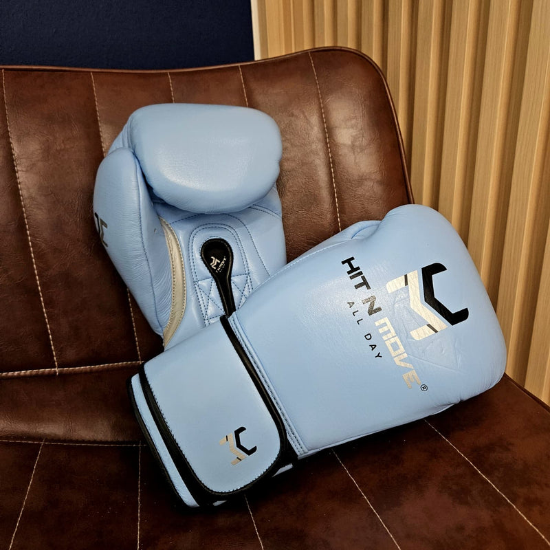 HIT N MOVE GLOVES PRO BALANCE HOOK & LOOP SKY BLUE