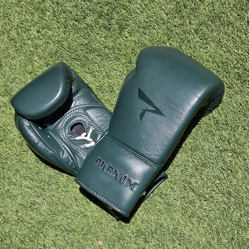 PHENOM BOXING GLOVES ELITE SG210 LACE LEATHER  FOREST GREEN