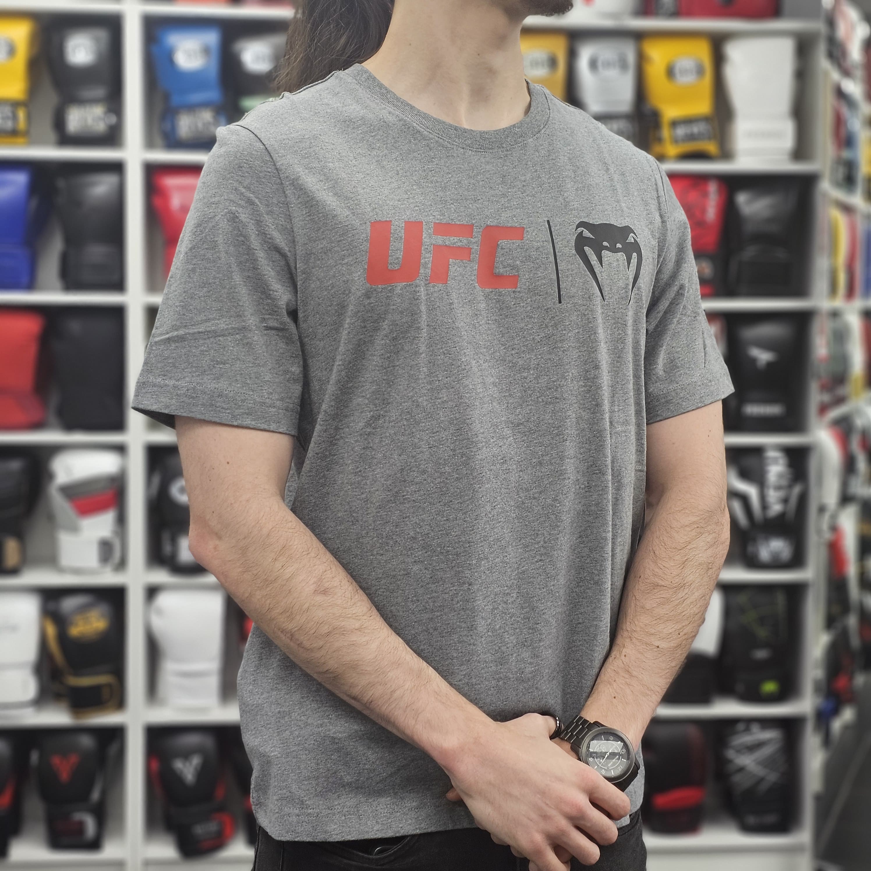 VENUM SHIRT UFC CLASSIC GREY/RED – MSM FIGHT SHOP