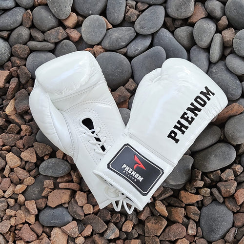 PHENOM BOXING GLOVES LACE PRO FIGHT RSF 210 WHITE