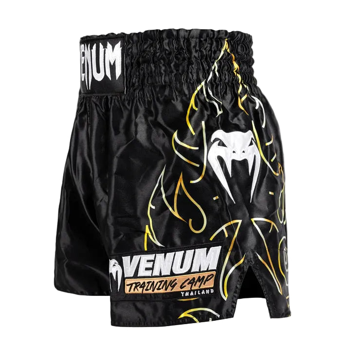 VENUM THAI SHORTS VTC FLAMES BLACK/WHITE