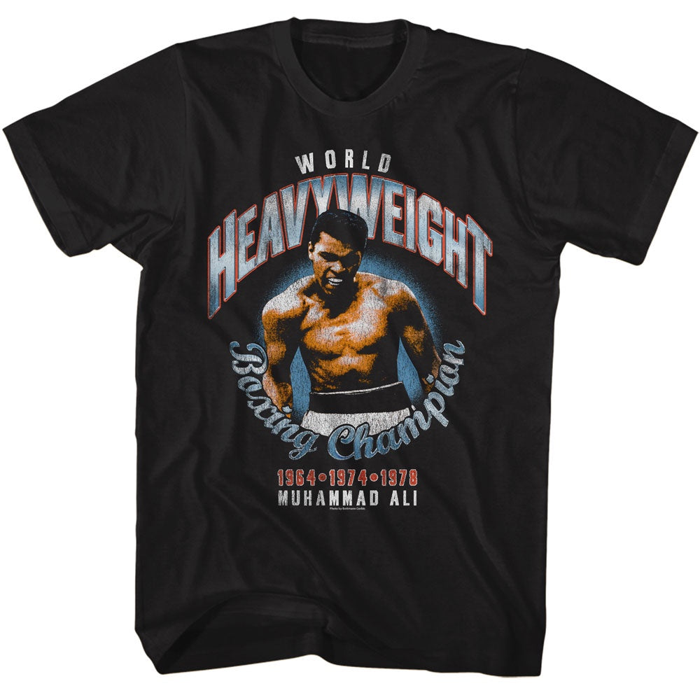 MUHAMMAD ALI SHIRT CHAMPIONSHIP YEARS BLACK/BLUE/RED