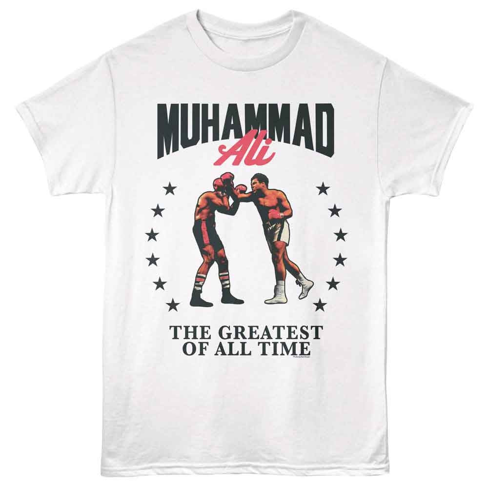 MUHAMMAD ALI SHIRT GOAT IN STARS WHITE