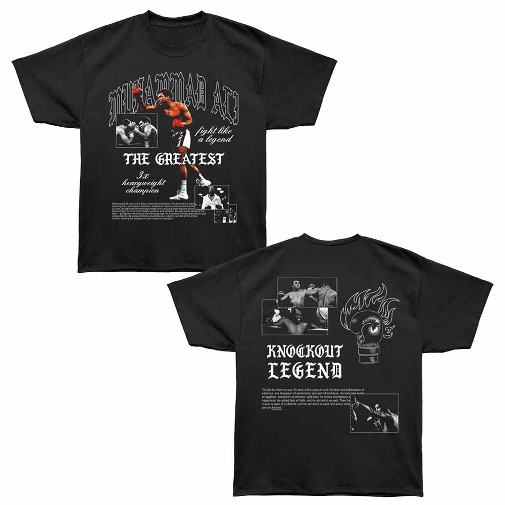 MUHAMMAD ALI SHIRT OVERSIZED KNOCKOUT LEGEND BLACK