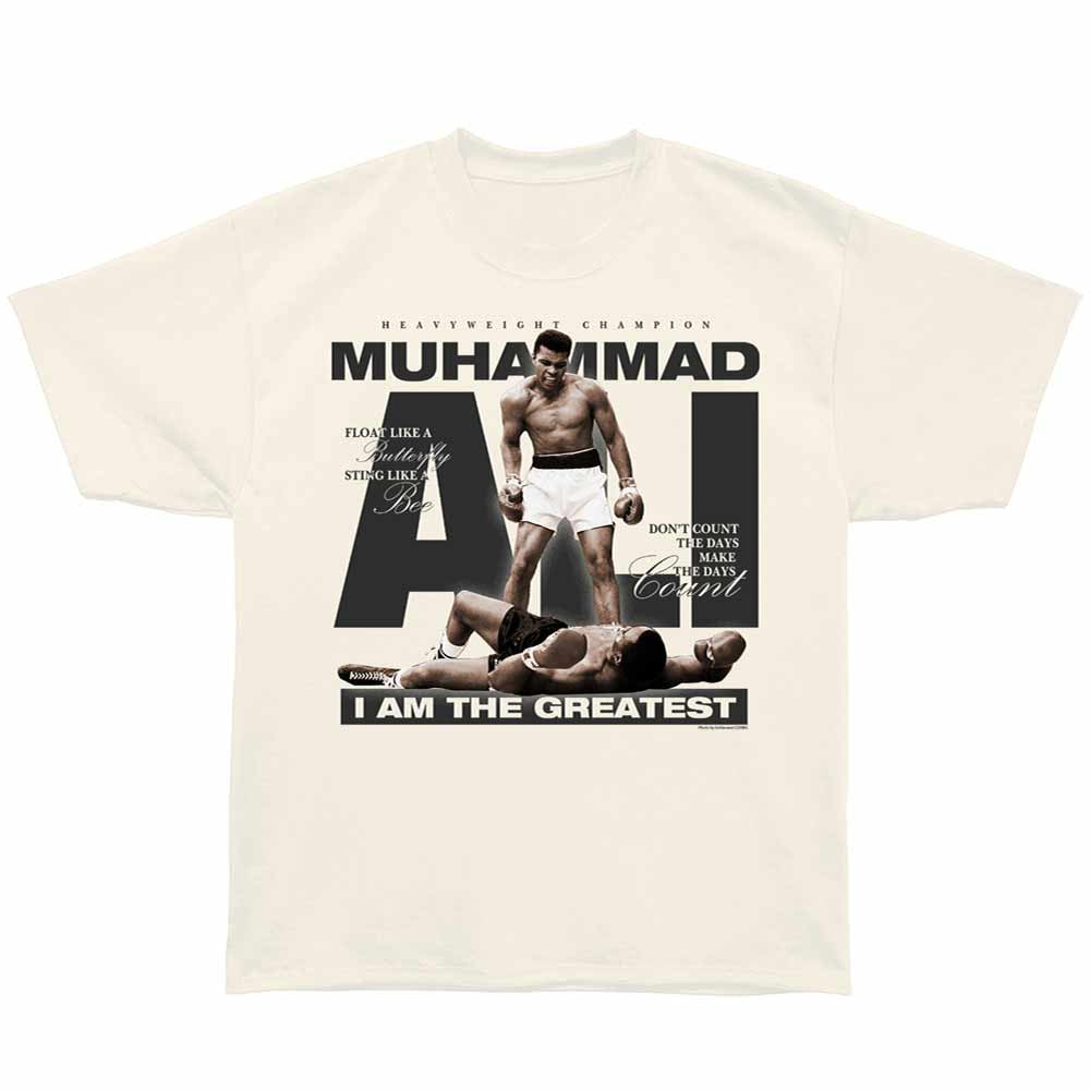 MUHAMMAD ALI SHIRT OVERSIZED PHOTO & QUOTES OFFWHITE/BLACK