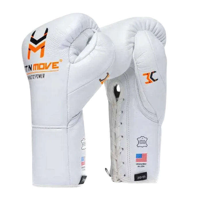 HIT N MOVE GLOVES COMPACT 12OZ LACE UP WHITE