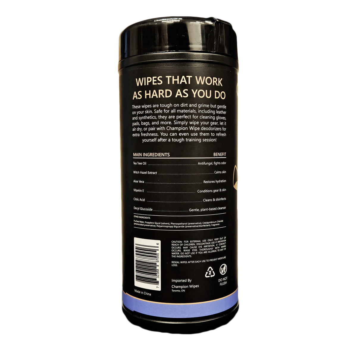 CHAMPION EQUIPMENT CLEANING  WET WIPES 45CT TUBE - FRESH LINEN