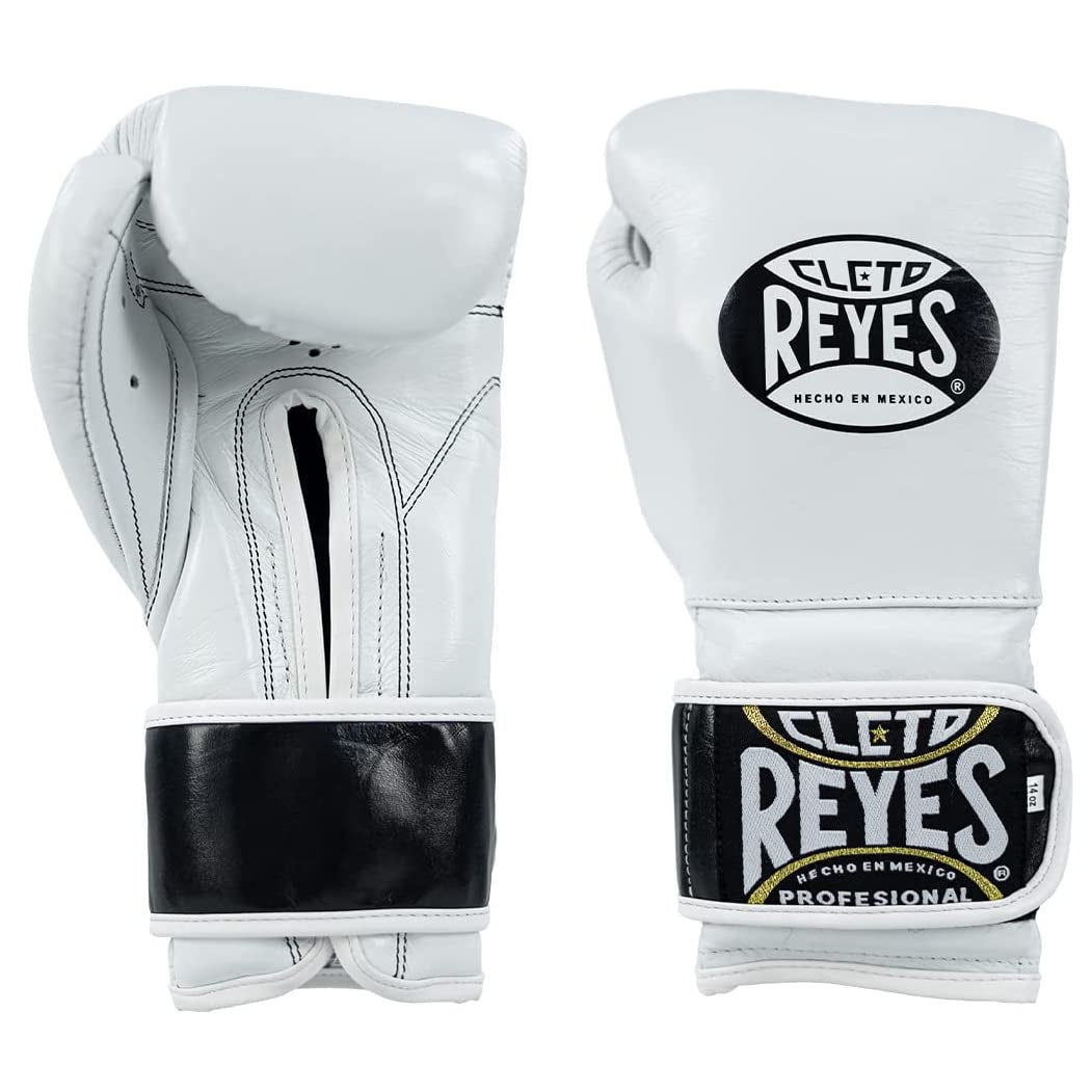 CLETO REYES GLOVES HOOK AND LOOP BOXING WHITE/BLACK