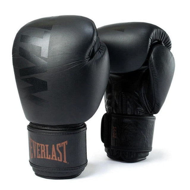 EVERLAST BOXING GLOVES TITAN MUAY THAI LEATHER BLACK