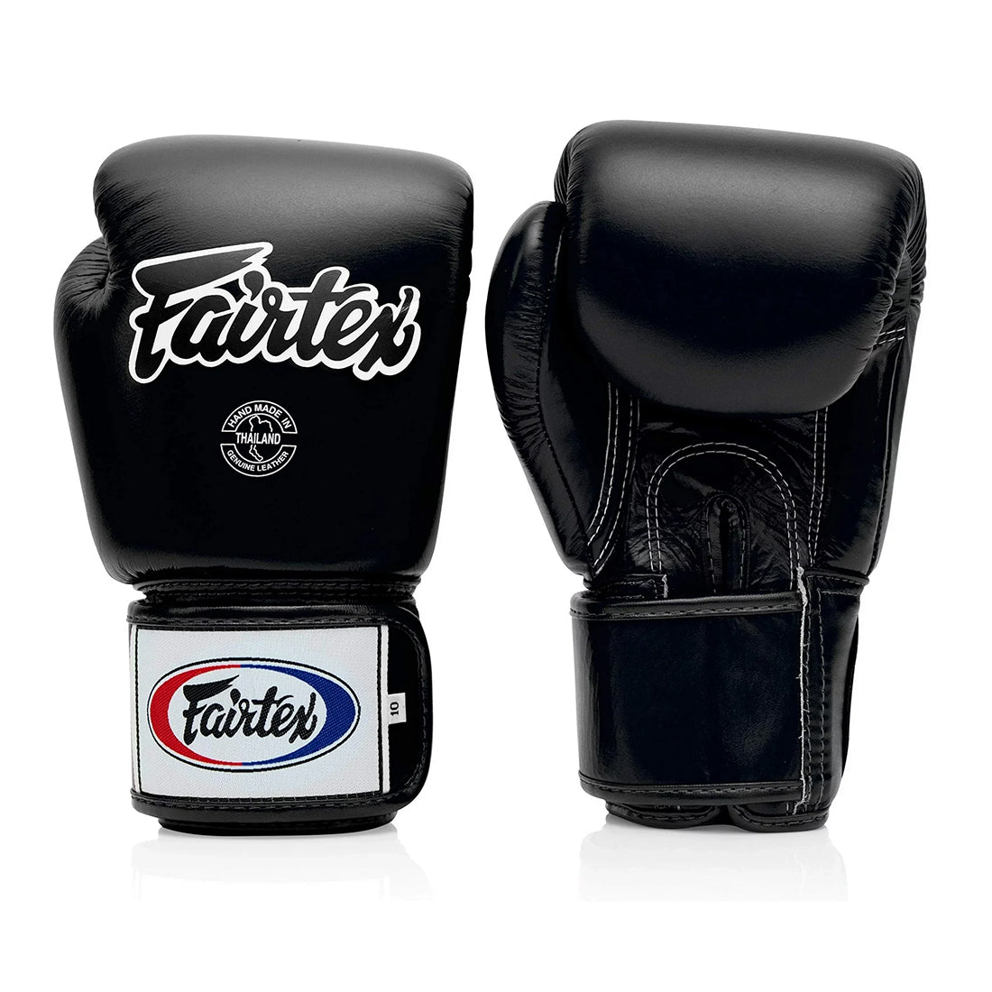 FAIRTEX GLOVES BGV1 HOOK AND LOOP LEATHER BLACK