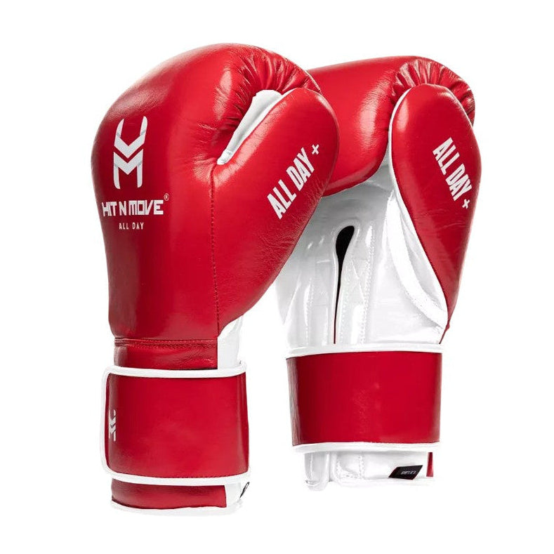 HIT N MOVE GLOVES CONDITIONING 24OZ HOOK & LOOP RED/GOLD