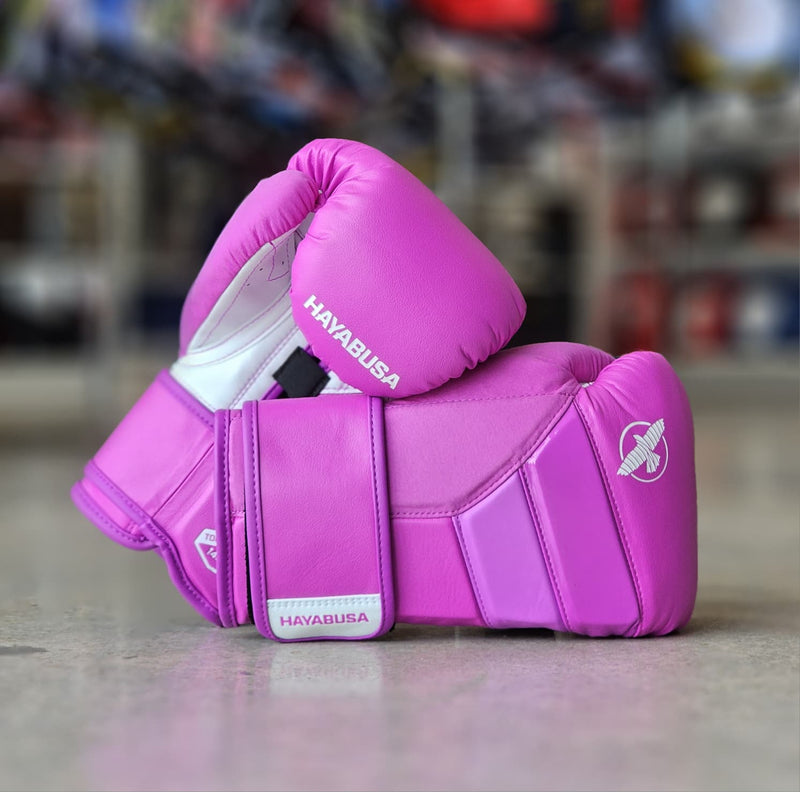 Pink Purple Gloves Boxing Kickboxing HAYABUSA T3