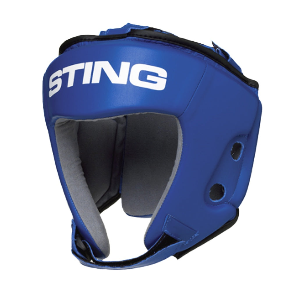 STING HEADGEAR USA BOXING APPROVED OPEN FACE BLUE