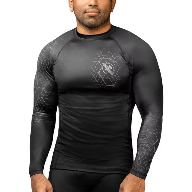 HAYABUSA RASHGUARD GEO L/S BLACK/GREY