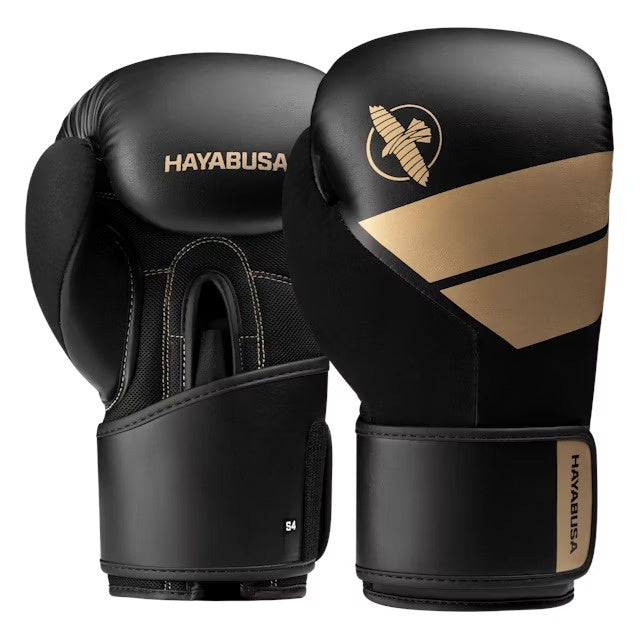 HAYABUSA GLOVES S4 BOXING GLOVES BLACK/GOLD