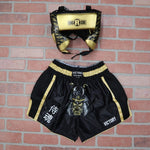 VICTORY MUAY THAI SHORTS SAMURAI BLACK/GOLD