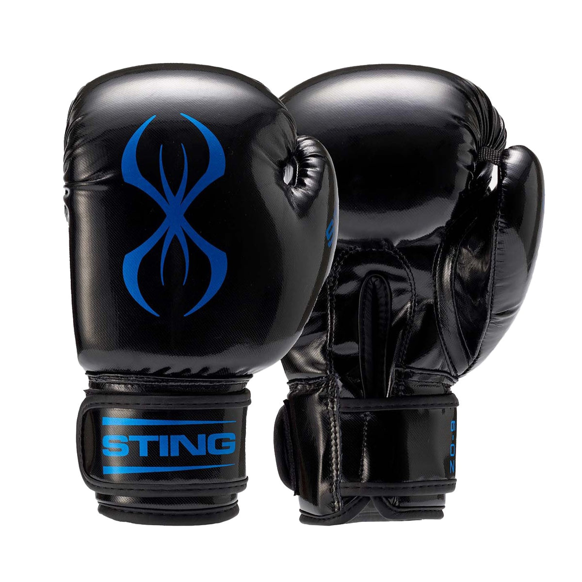 STING BOXING GLOVES ARMA JUNIOR BLACK/BLUE 6OZ