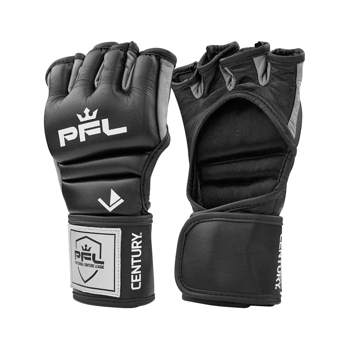 PFL MMA GLOVES OFFICIAL LEATHER BLACK/GREY