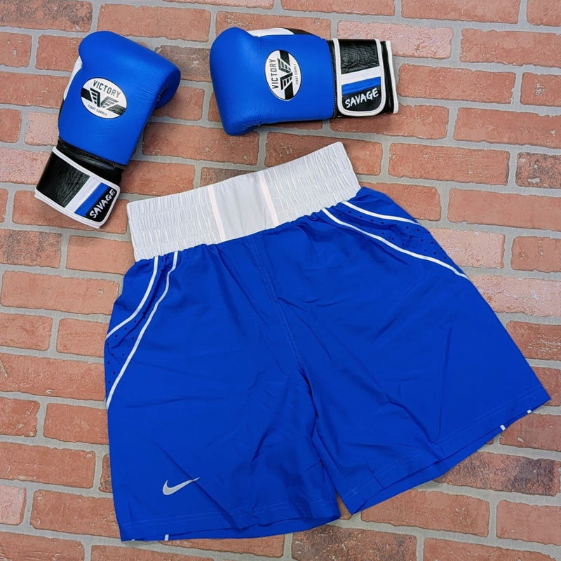 Nike Boxing Shorts Trunks Blue Aiba Competition