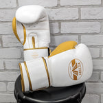 VICTORY GLOVES ATTACK LEATHER HOOK & LOOP WHITE/GOLD