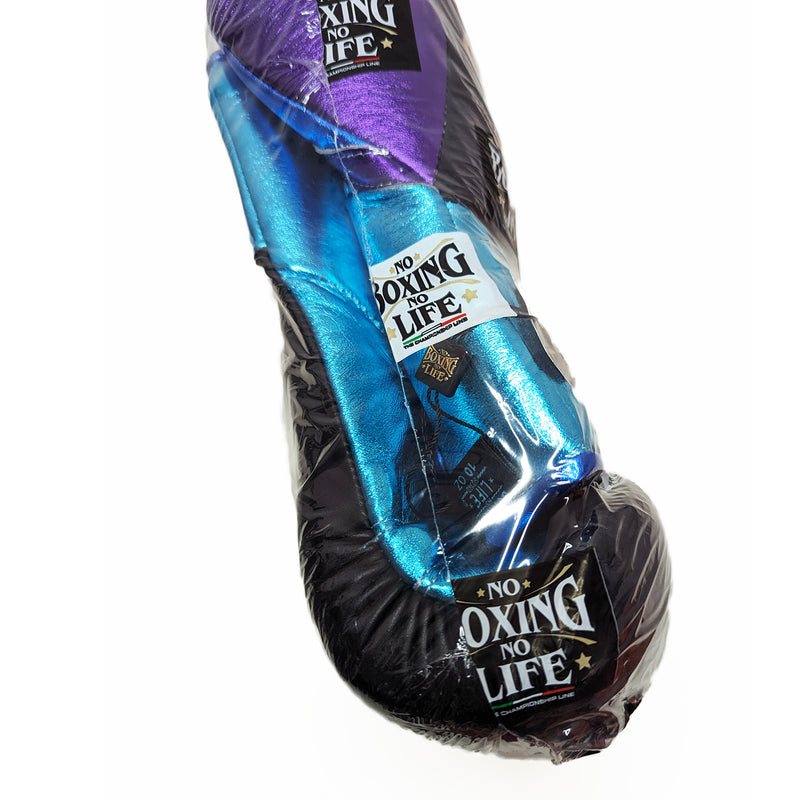NO BOXING NO LIFE GLOVES LACE LIMITED EDITION BLACK/TEAL/PURPLE 10OZ