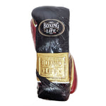 NO BOXING NO LIFE GLOVES LACE LIMITED EDITION BLACK/RED/GOLD 10oz