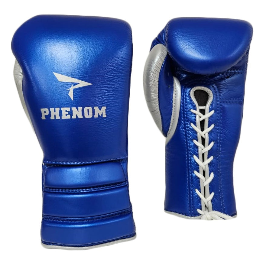 PHENOM BOXING GLOVES ELITE SG202 LACE BLUE/SILVER