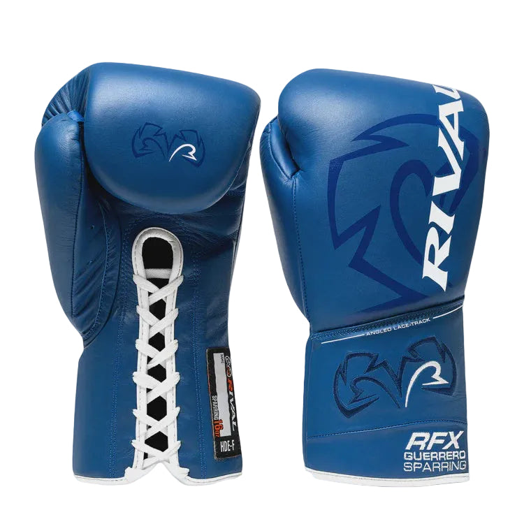 Blue Rival Boxing Gear RIVAL GLOVES GUERRERO SPARRING LACE HDE-F BLUE/WHITE – MSM FIGHT SHOP