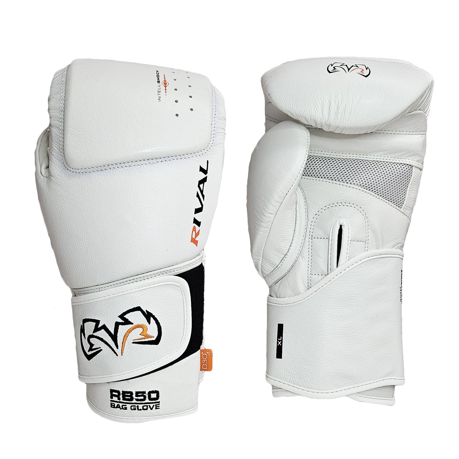 RIVAL BAG GLOVES RB50 INTELLI-SHOCK WHITE – MSM FIGHT SHOP