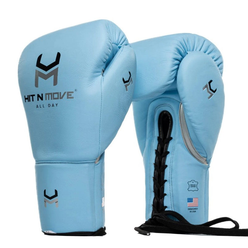 HIT N MOVE GLOVES PRO BALANCE LACE UP SKY BLUE