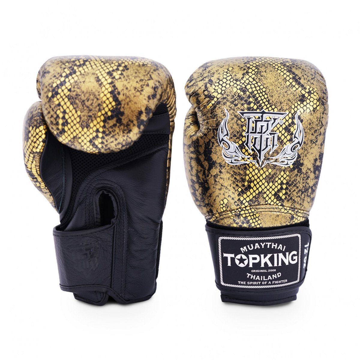 TOP KING GLOVES MUAY THAI FANCY SNAKE SKIN GOLD/BLACK – MSM FIGHT SHOP