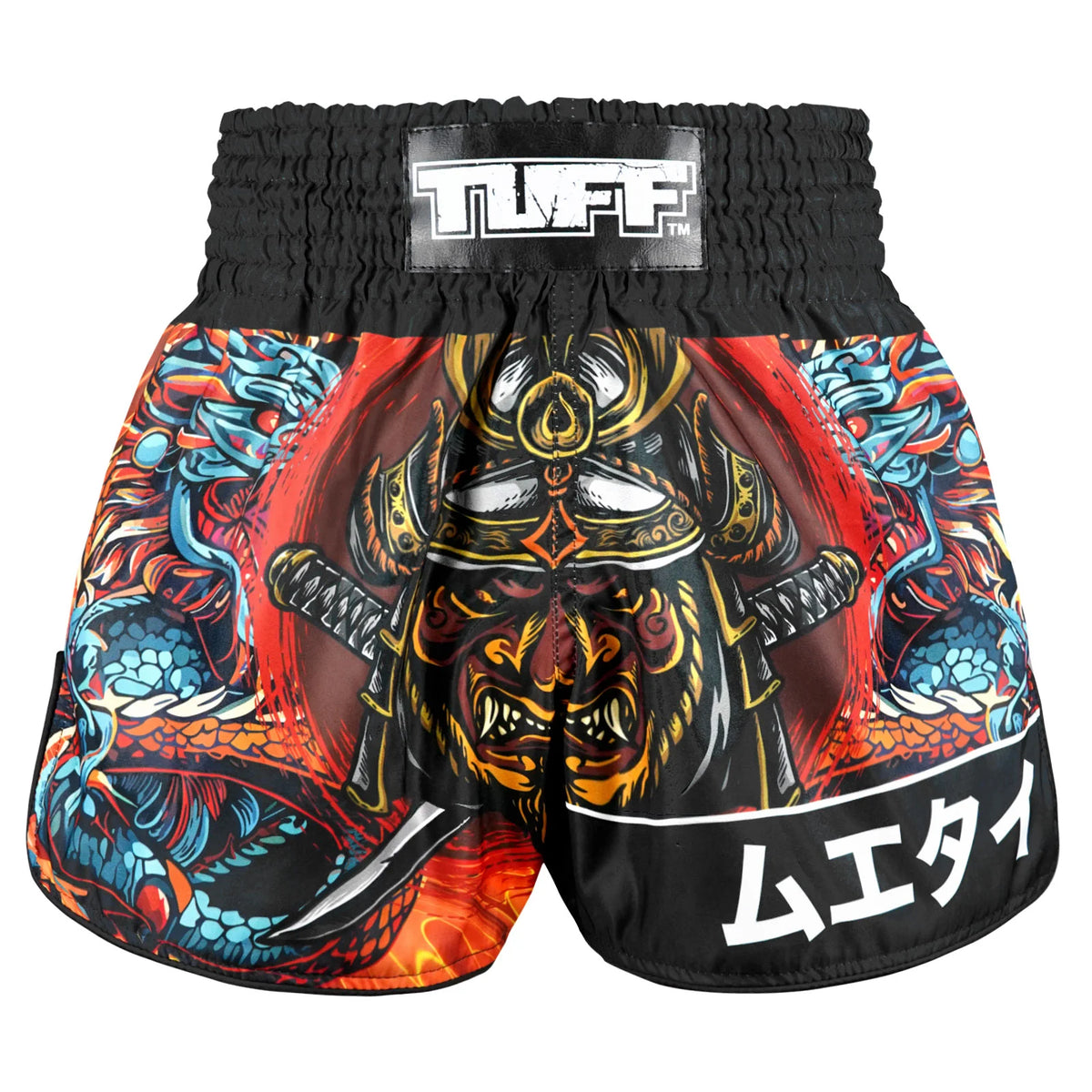 TUFF MUAY THAI SHORTS HIGH CUT RETRO SERAPHIC SEIRYU SAMURAI