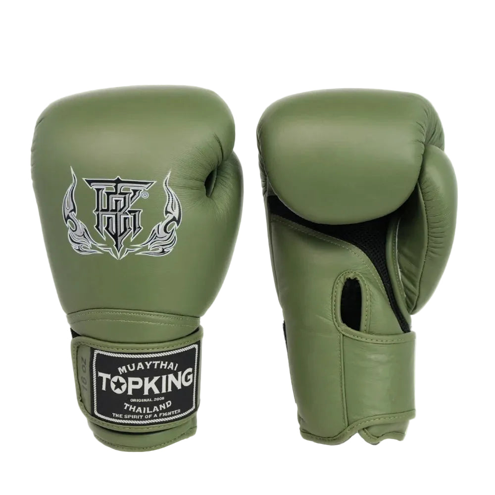 TOP KING GLOVES SUPER AIR HOOK AND LOOP OLIVE GREEN