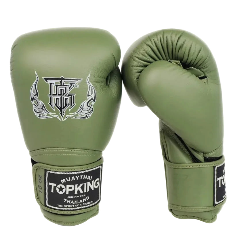 TOP KING GLOVES SUPER AIR HOOK AND LOOP OLIVE GREEN