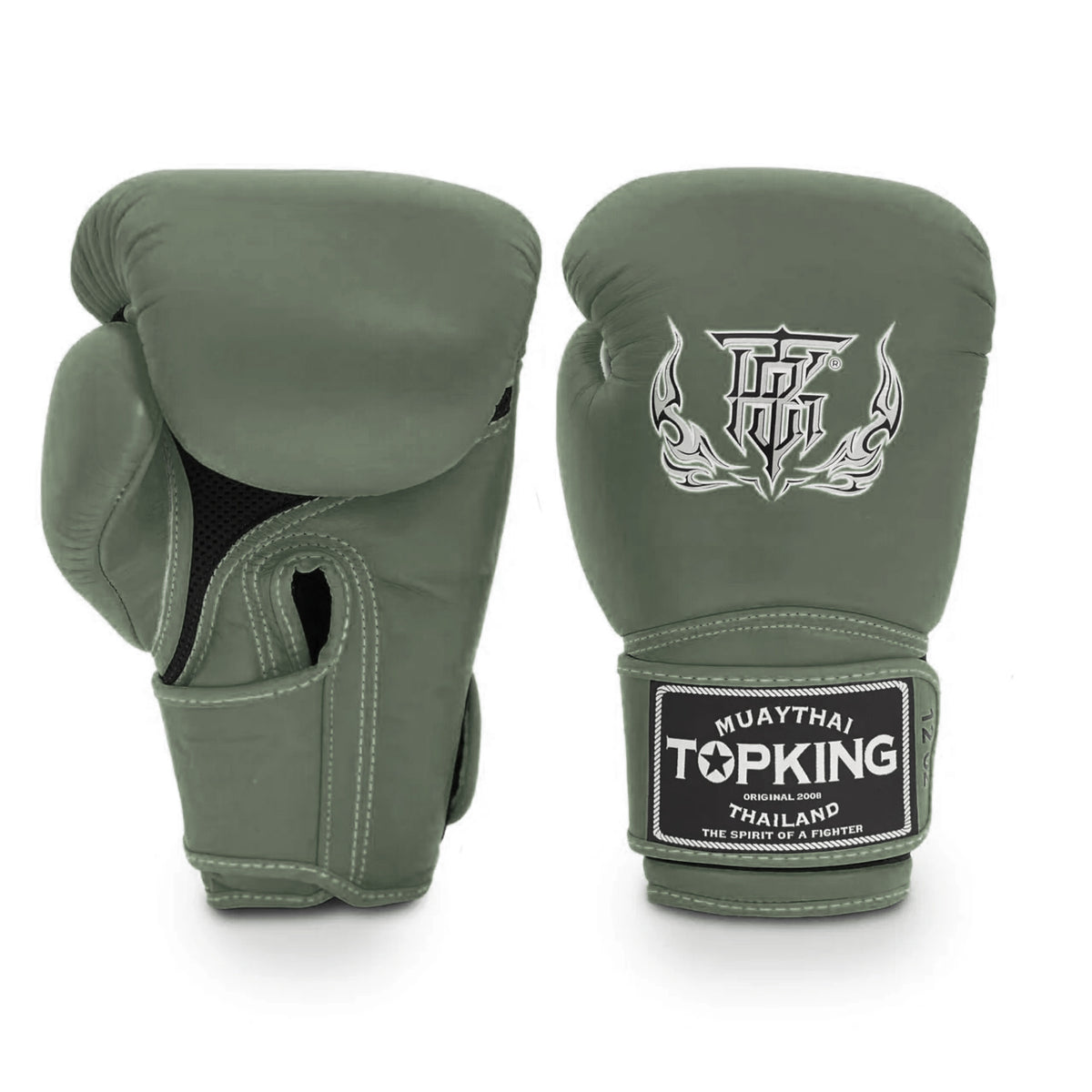 TOP KING GLOVES SUPER AIR HOOK AND LOOP OLIVE GREEN