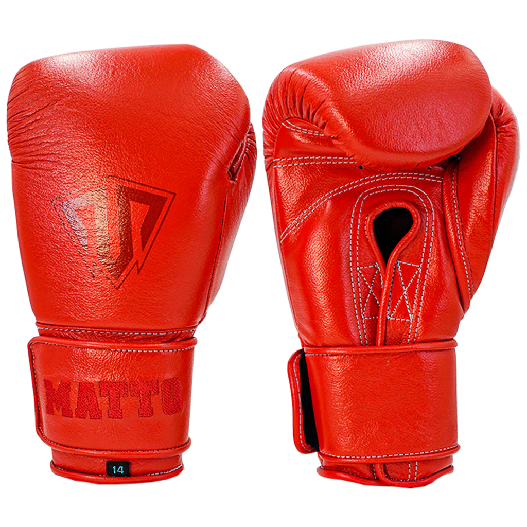 MATTO BOXING GLOVES ITALIAN STYLE HOOK & LOOP RED