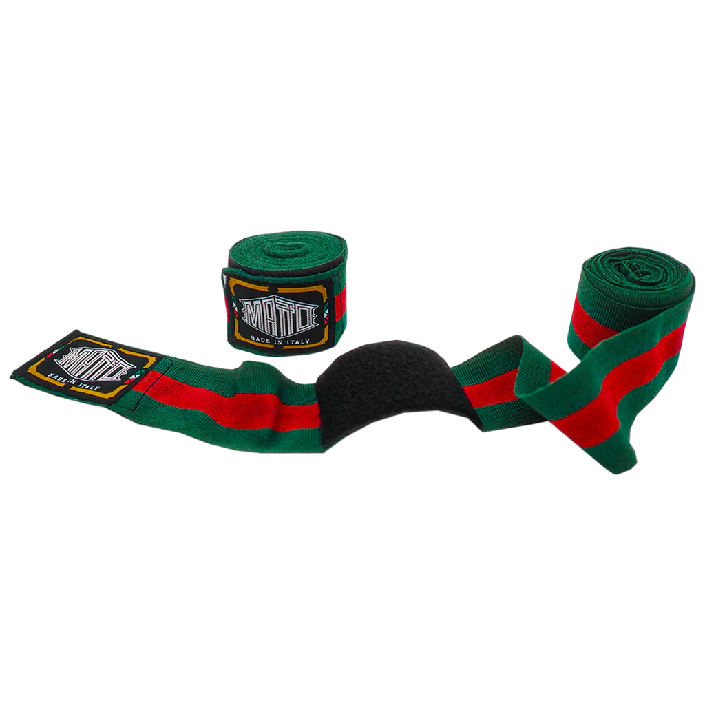 MATTON HANDWRAPS SEMI ELASTIC 4.5MT / 180"  RED  & GREEN