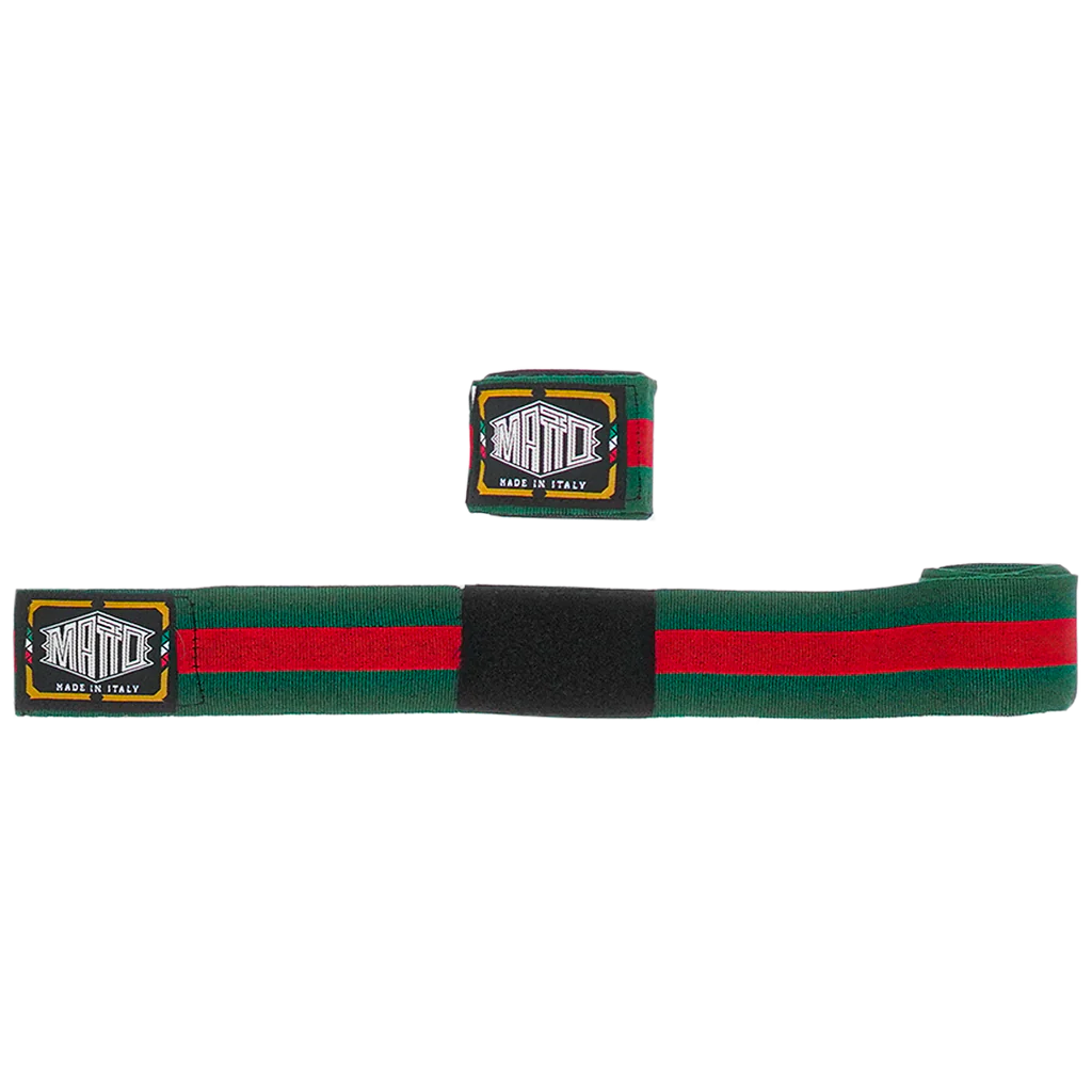 MATTON HANDWRAPS SEMI ELASTIC 4.5MT / 180"  RED  & GREEN