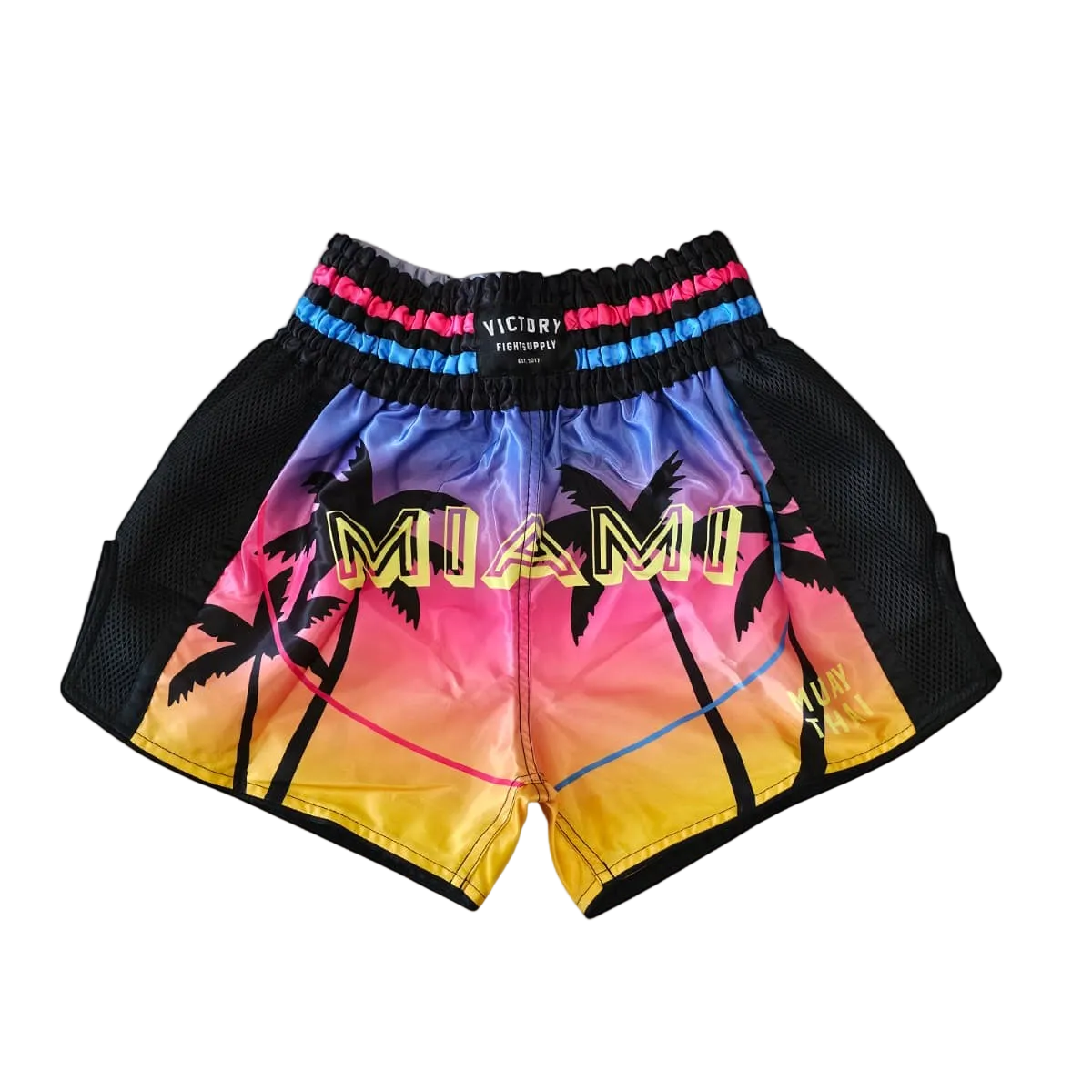 VICTORY MUAY THAI SHORTS MIAMI BLACK/MULTI