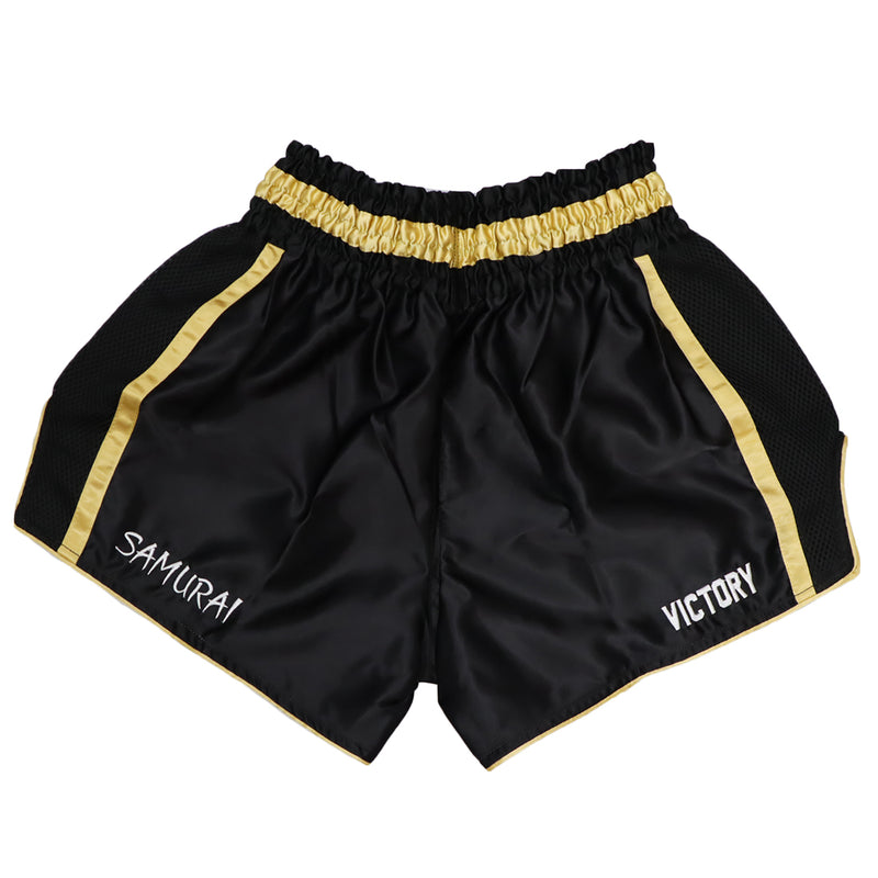 VICTORY MUAY THAI SHORTS SAMURAI BLACK/GOLD