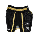 VICTORY MUAY THAI SHORTS SAMURAI BLACK/GOLD