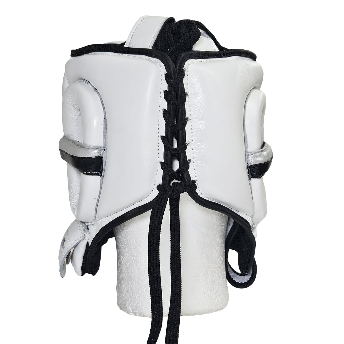 VICTORY HEADGEAR CHEEK LEATHER SAVAGE V2 WHITE/BLACK/SILVER