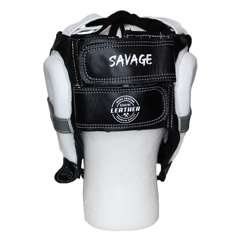 VICTORY HEADGEAR CHEEK LEATHER SAVAGE SERIES OS BLACK/GREY/WHITE