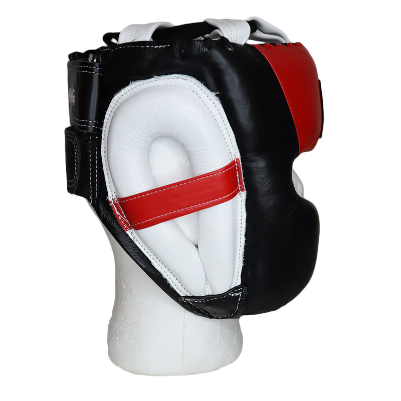 VICTORY HEADGEAR CHEEK LEATHER SAVAGE SERIES OS BLACK/RED