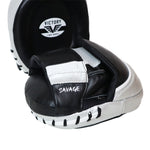 VICTORY FOCUS MITTS SAVAGE MICRO LEATHER  BLACK/SILVER/WHITE