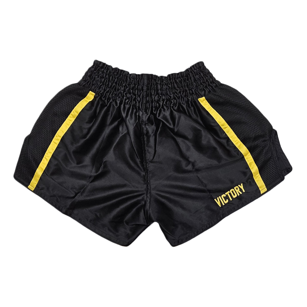 VICTORY MUAY THAI SHORTS BLACK/YELLOW