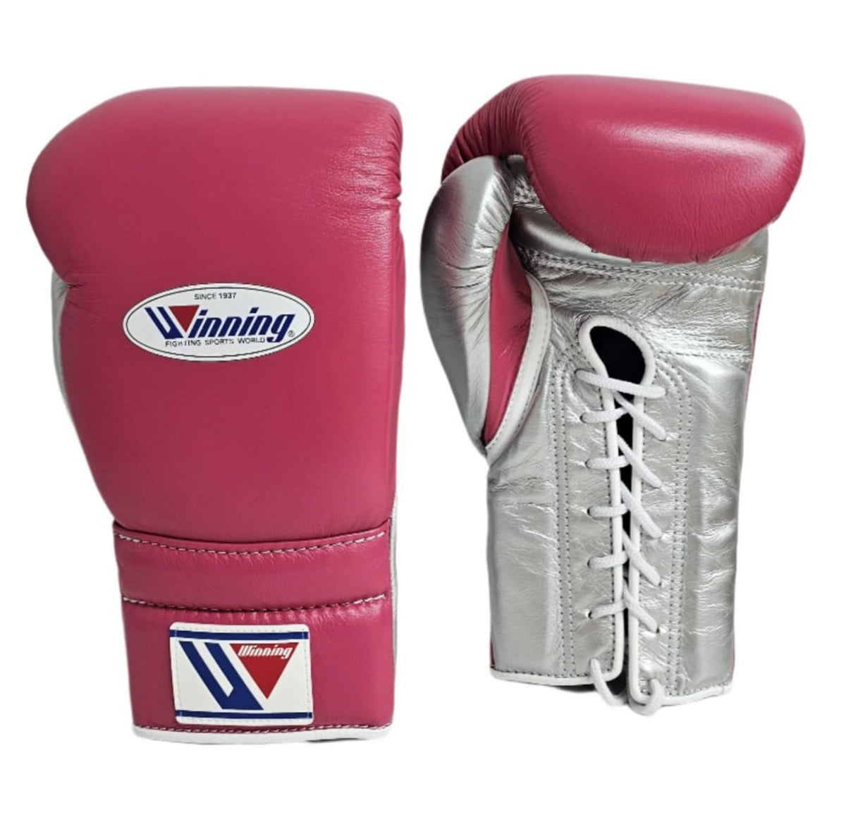 WINNING GLOVES CUSTOM LACE PINK/SILVER 16OZ